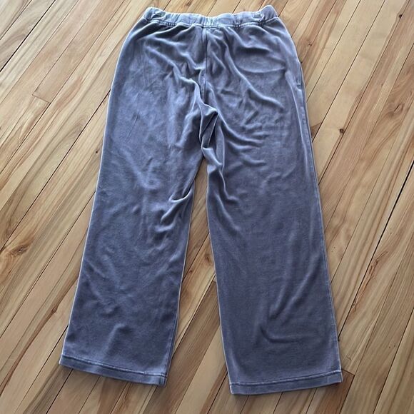 Talbots soft stretch velour drawstring straight leg pants. Petite medium. - Picture 3 of 4